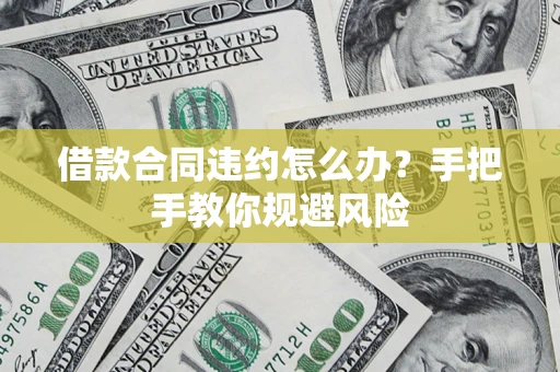 武汉借款合同违约怎么办？手把手教你规避风险