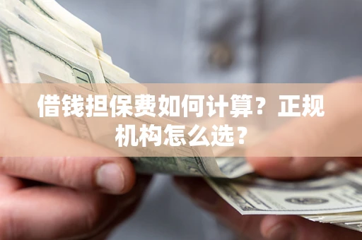 武汉借钱担保费如何计算？正规机构怎么选？