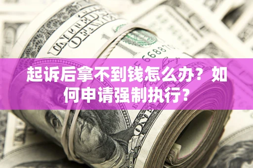 武汉起诉后拿不到钱怎么办？如何申请强制执行？