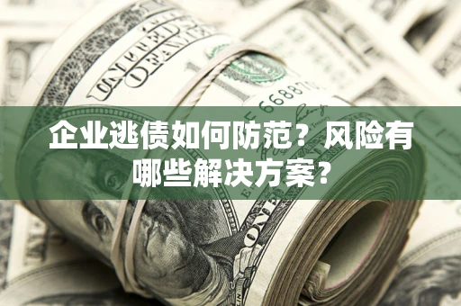 武汉企业逃债如何防范？风险有哪些解决方案？