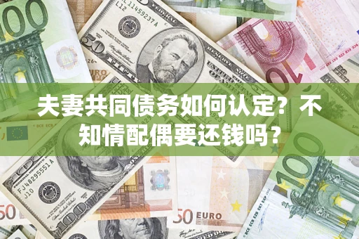 武汉夫妻共同债务如何认定？不知情配偶要还钱吗？