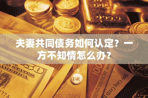 武汉夫妻共同债务如何认定？一方不知情怎么办？