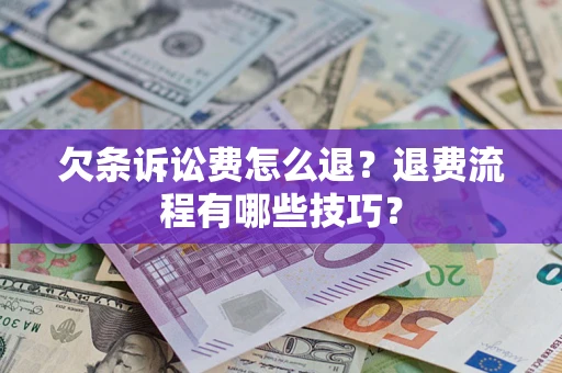 武汉欠条诉讼费怎么退？退费流程有哪些技巧？