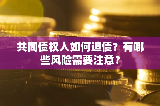 武汉共同债权人如何追债？有哪些风险需要注意？