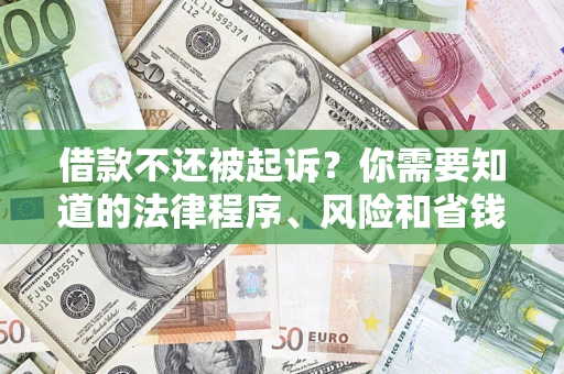 武汉借款不还被起诉？你需要知道的法律程序、风险和省钱技巧